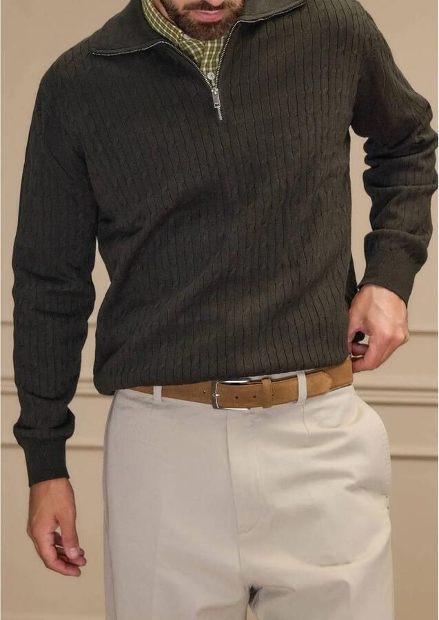Manfield suede riem bruin - Foto 2