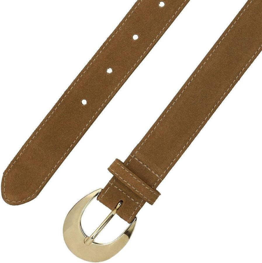 Manfield suede riem bruin - Foto 2