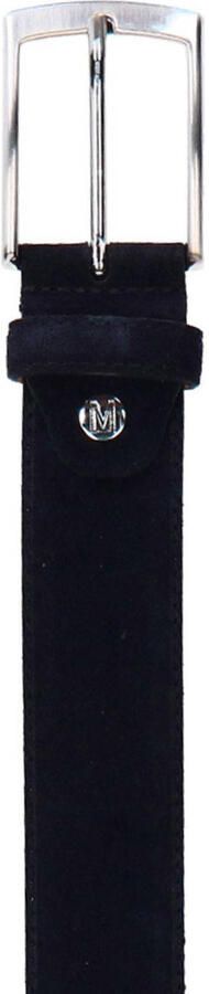 Manfield suède riem donkerblauw - Foto 3