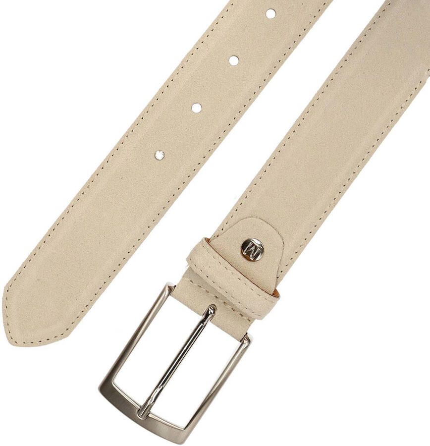 Manfield suède riem lichtbeige - Foto 2