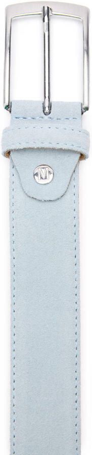 Manfield suede riem lichtblauw - Foto 2