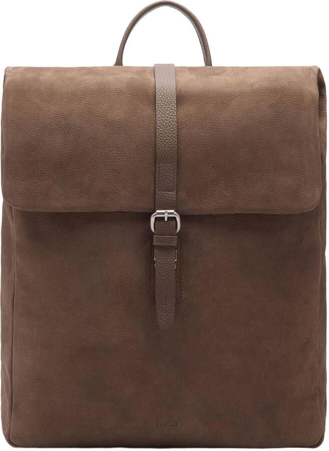 field suede rugzak donkerbruin