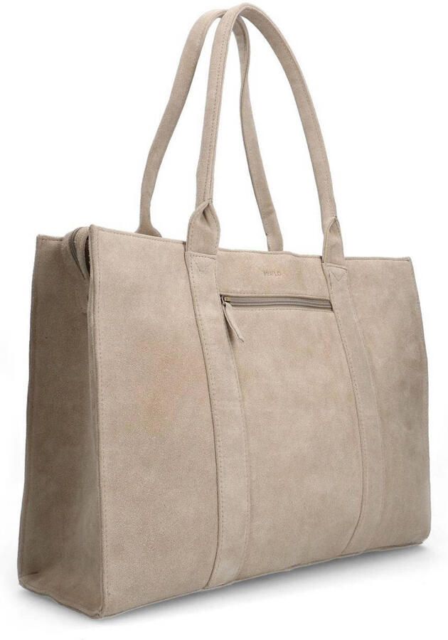Manfield suède shopper beige - Foto 3