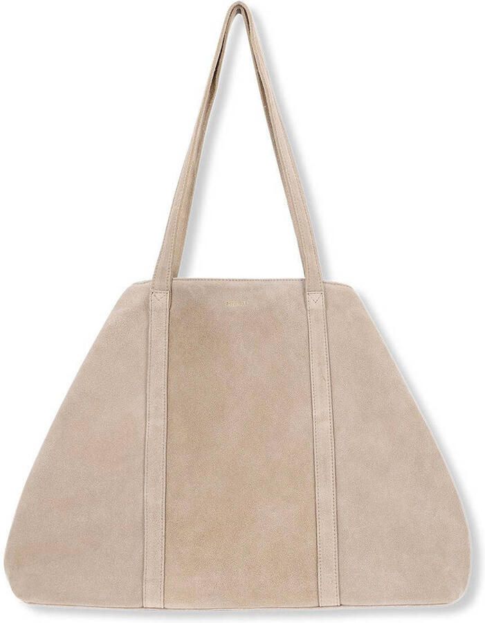 Manfield suede shopper beige