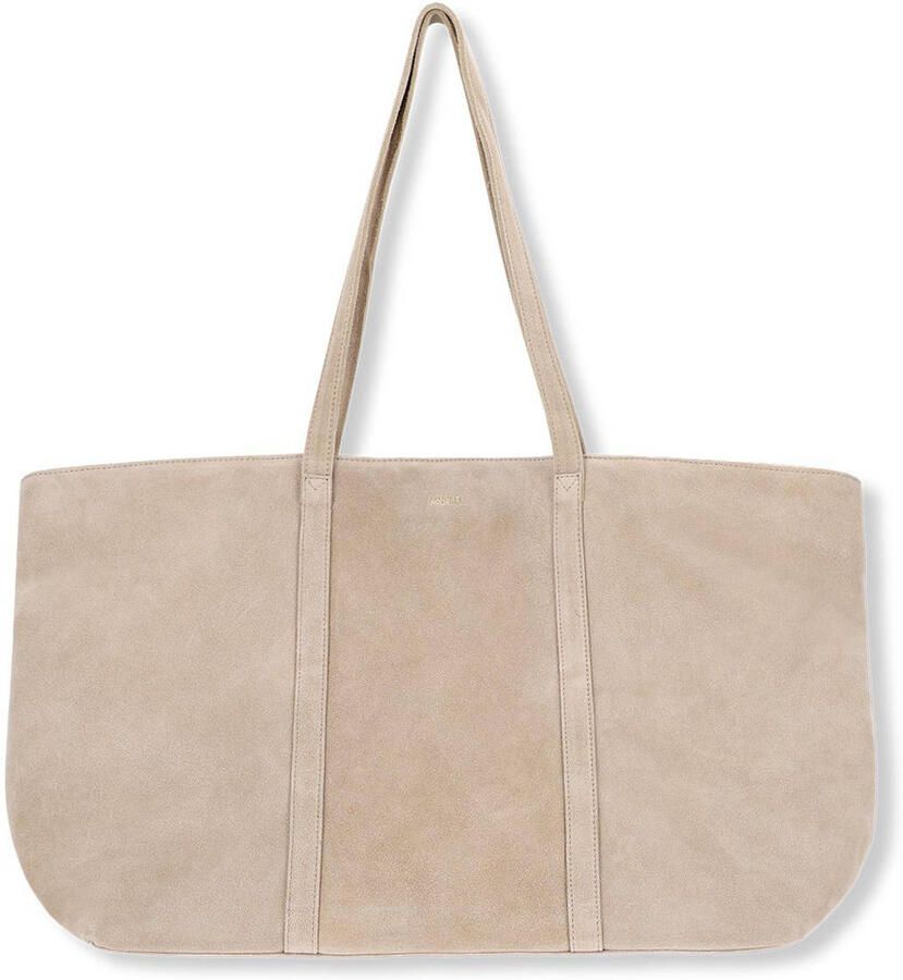 Manfield suede shopper beige - Foto 3