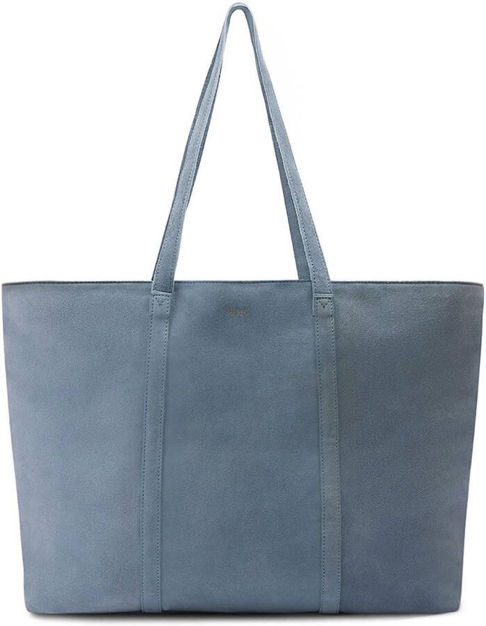 Manfield suede shopper blauw