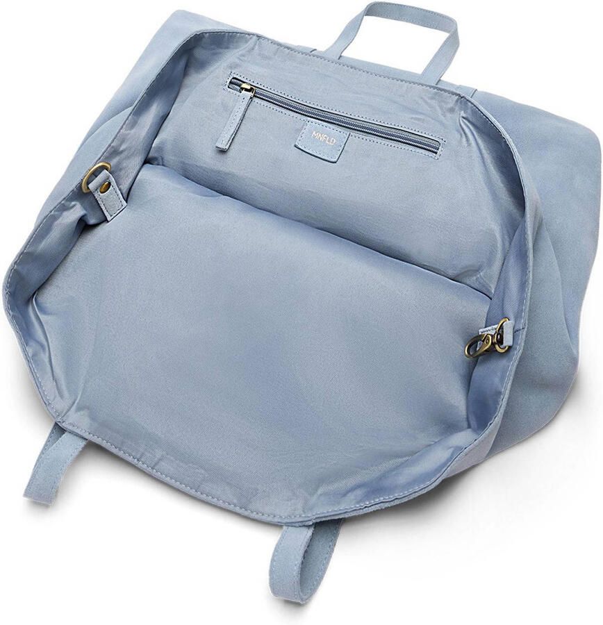 Manfield suede shopper blauw - Foto 3