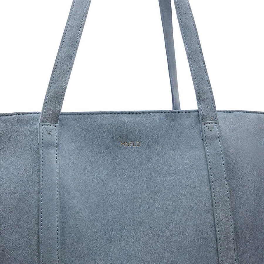 Manfield suede shopper blauw - Foto 2