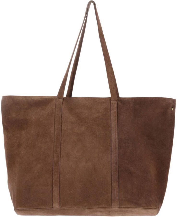 Manfield suede shopper bruin