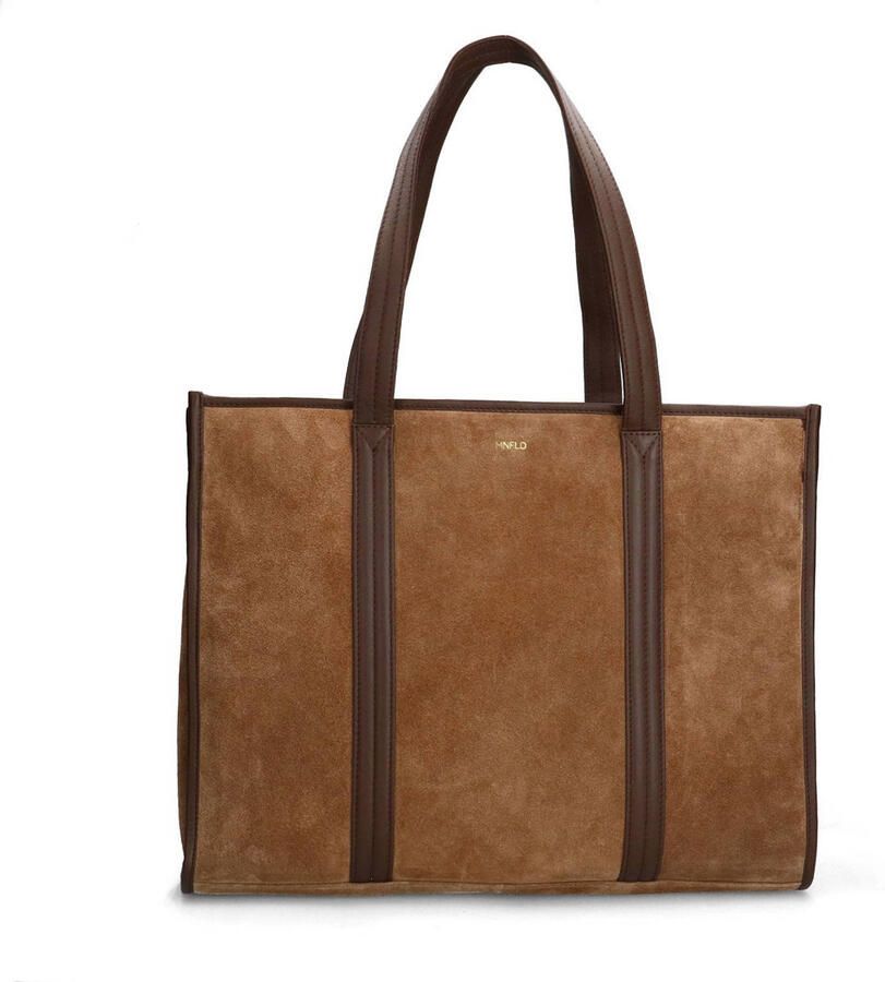 Manfield suede shopper bruin