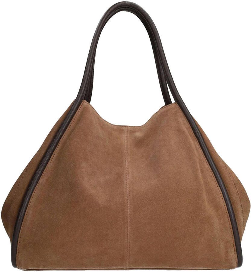 Manfield suede shopper bruin