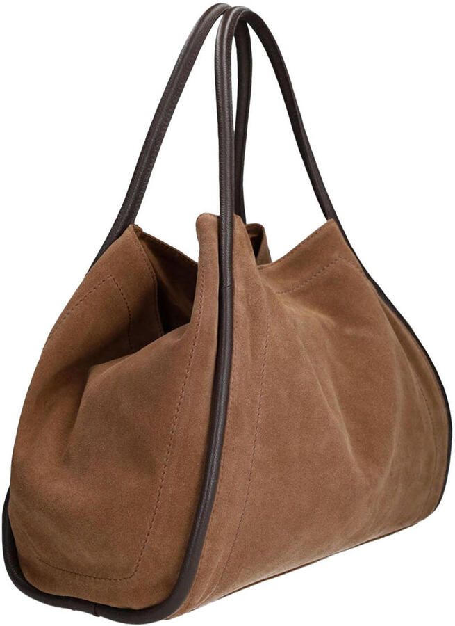 Manfield suede shopper bruin - Foto 2