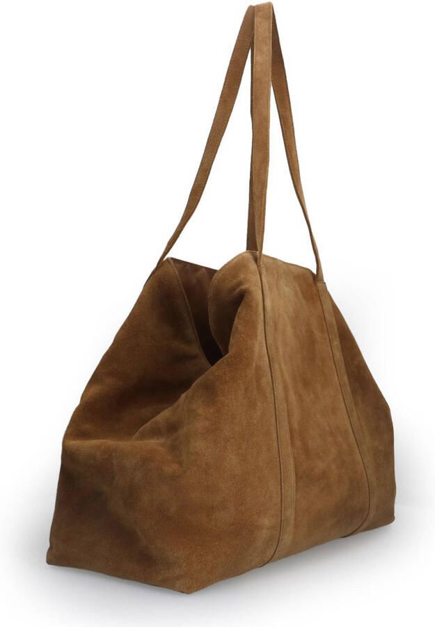 Manfield suede shopper cognac