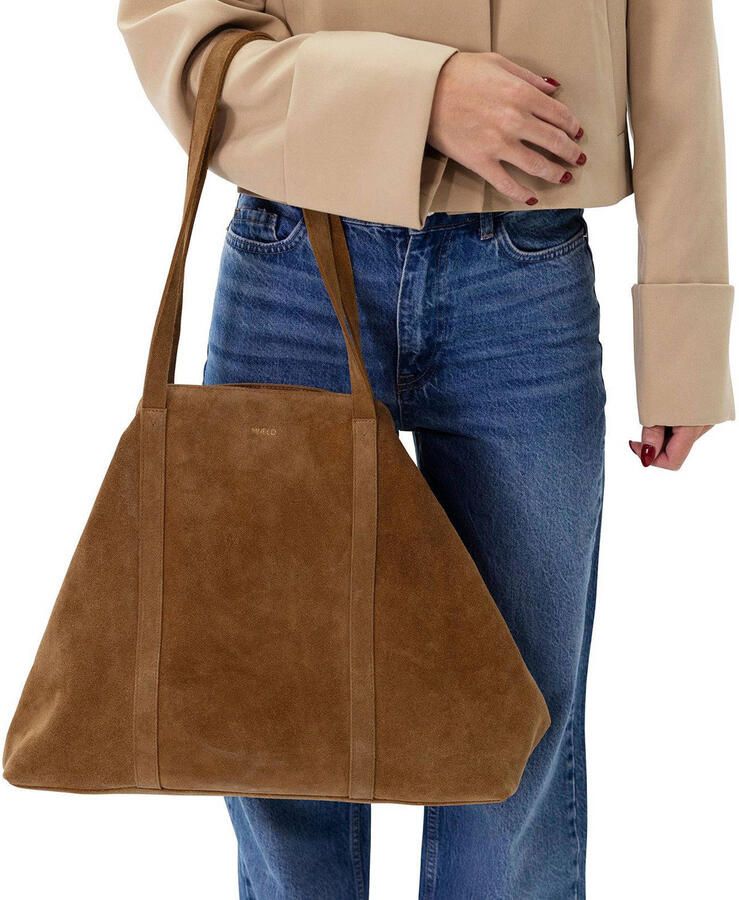 Manfield suede shopper cognac - Foto 3