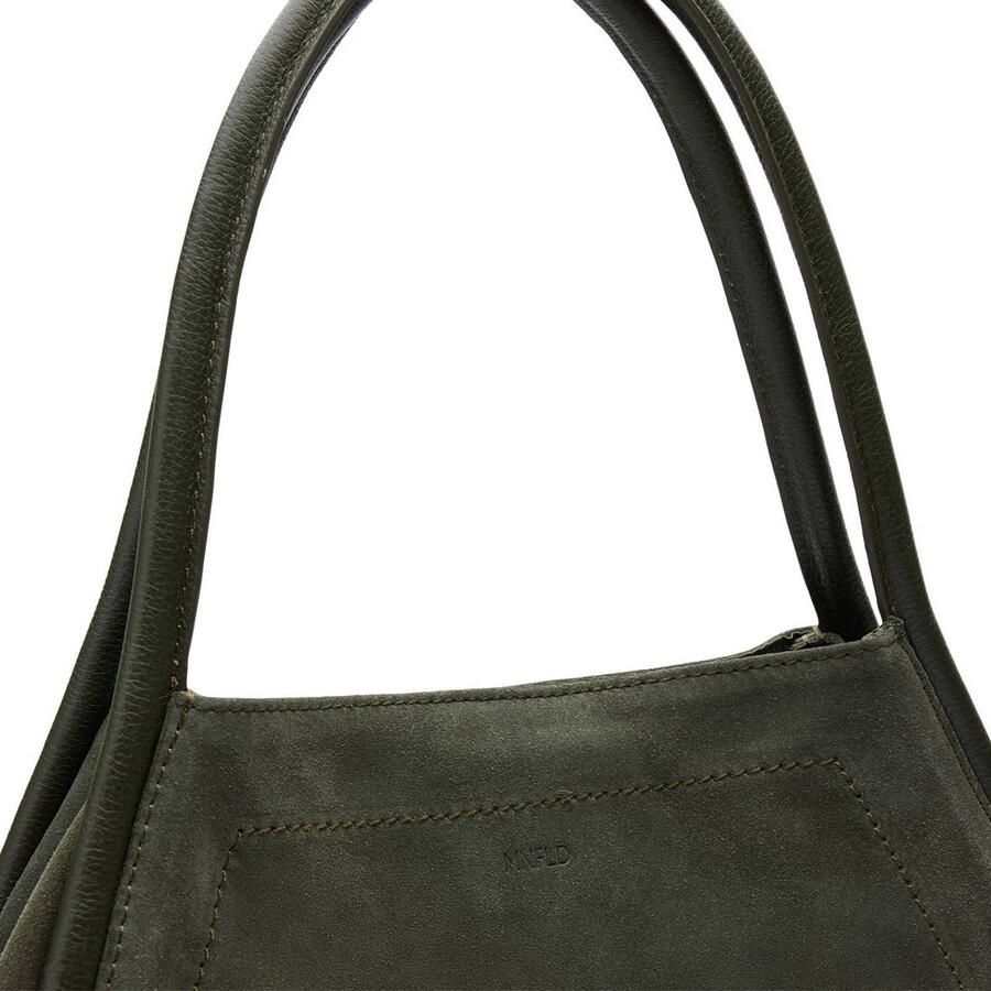 Manfield suede shopper groen - Foto 2