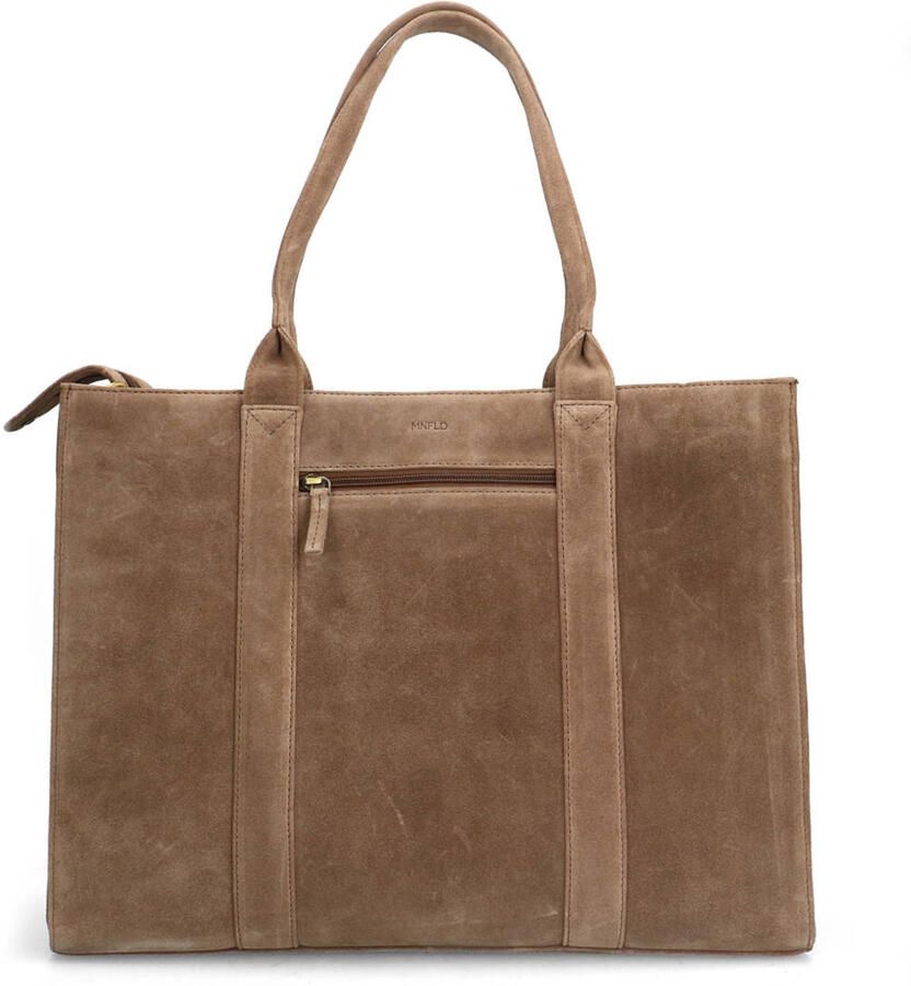 Manfield suede shopper taupe - Foto 2