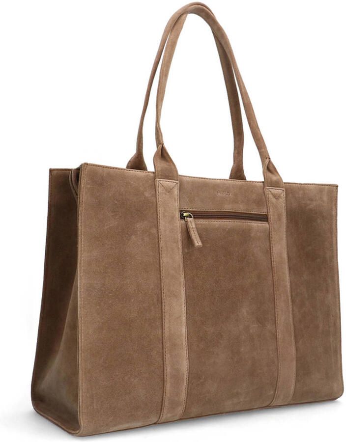 Manfield suede shopper taupe - Foto 3