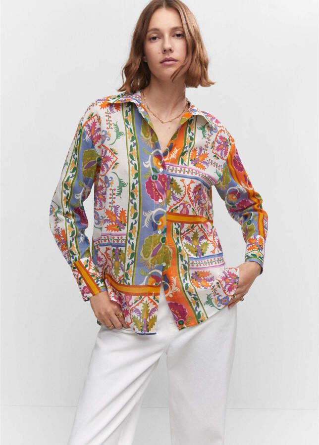 Mango blouse Claire met all over print multi