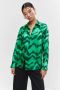 Mango blouse met grafische print groen - Thumbnail 1