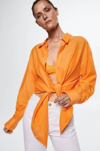 Mango blouse oranje
