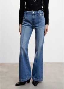 Mango high waist wide leg jeans blauw