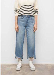 Mango Kids cropped loose fit jeans lichtblauw