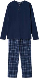 Mango Kids geruite pyjama donkerblauw