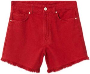 Mango Kids high waist jeans short rood