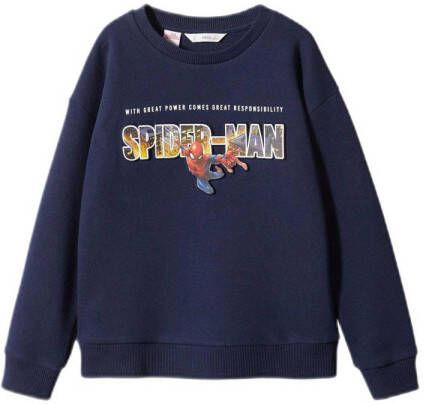 Mango Kids Spider-Man sweater donkerblauw