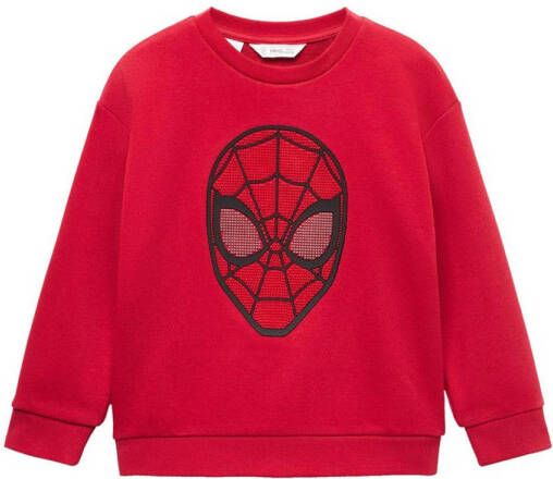 Mango Kids Spider-Man sweater met printopdruk rood