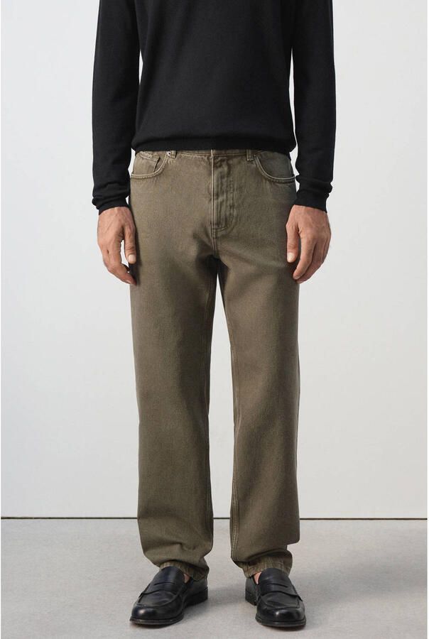 Mango Man Bob regular fit jeans kaki