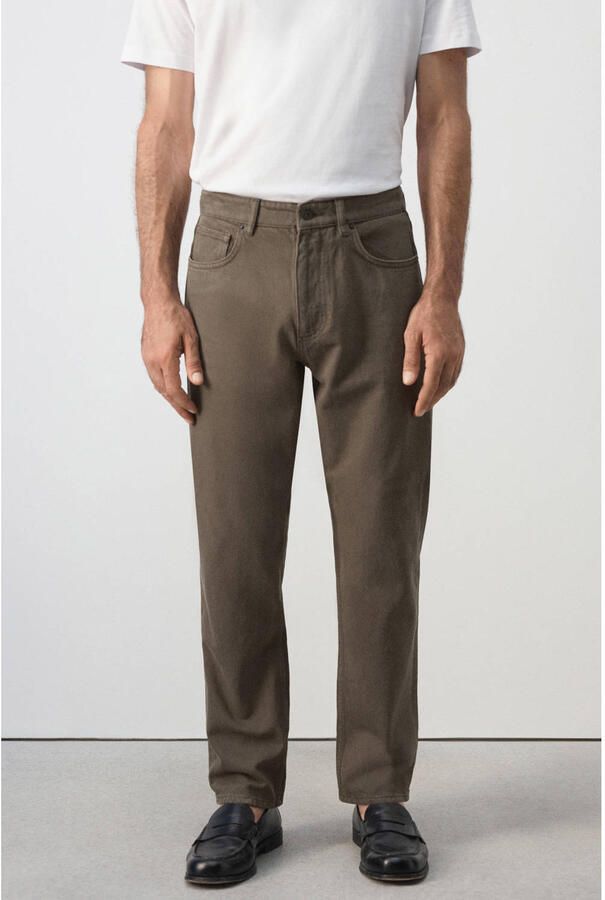 Mango Man Bob regular fit jeans middenbruin