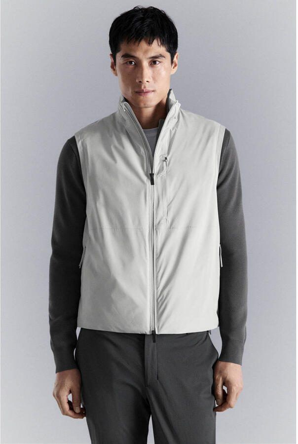 Mango Man bodywarmer lichtgrijs