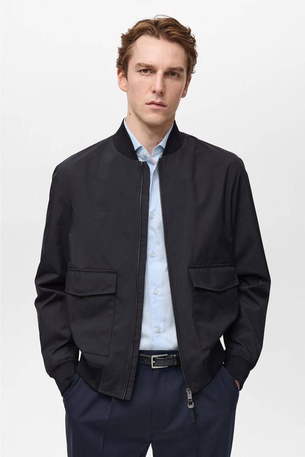 Mango Man bomberjack donkerblauw