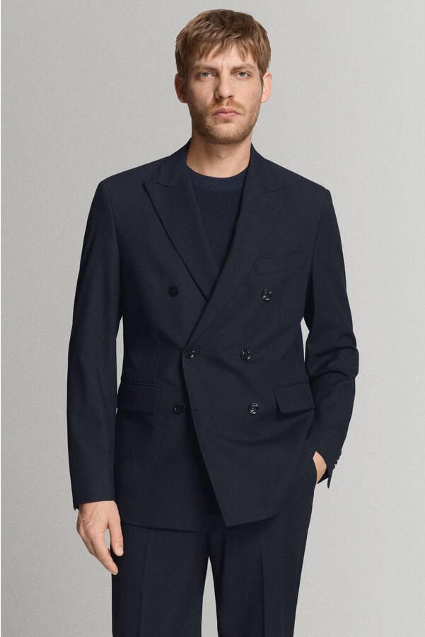 Mango Man colbert donkerblauw