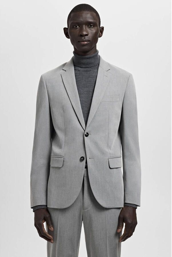 Mango Man colbert grijs