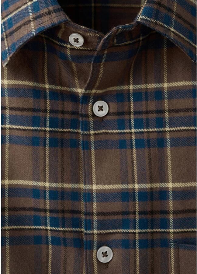Mango Man Comfort geruit casual overhemd bruin - Foto 2