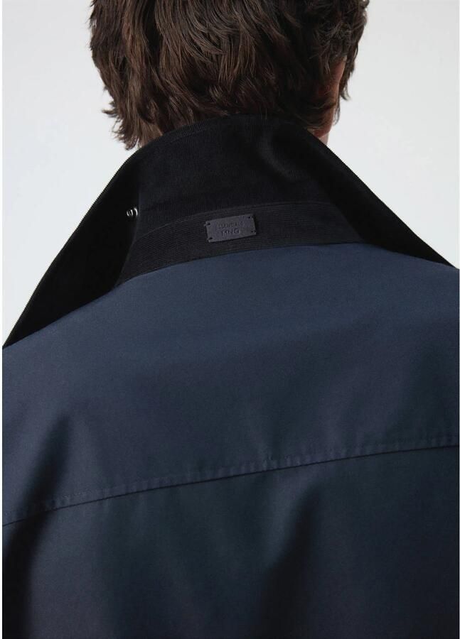 Mango Man corduroy jas donkerblauw - Foto 2