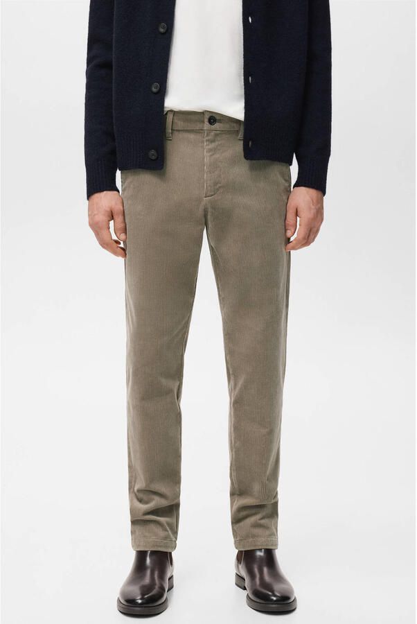 Mango Man corduroy regular chino beige