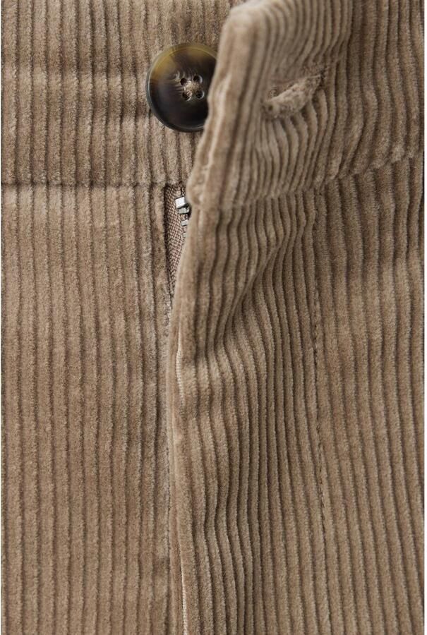 Mango Man corduroy slim fit coated broek middenbruin - Foto 2