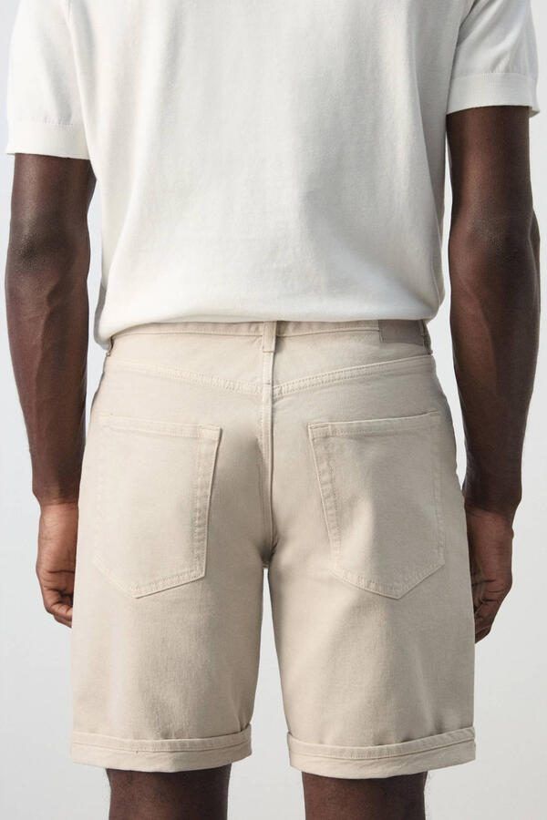 Mango Man denim slim short beige - Foto 3