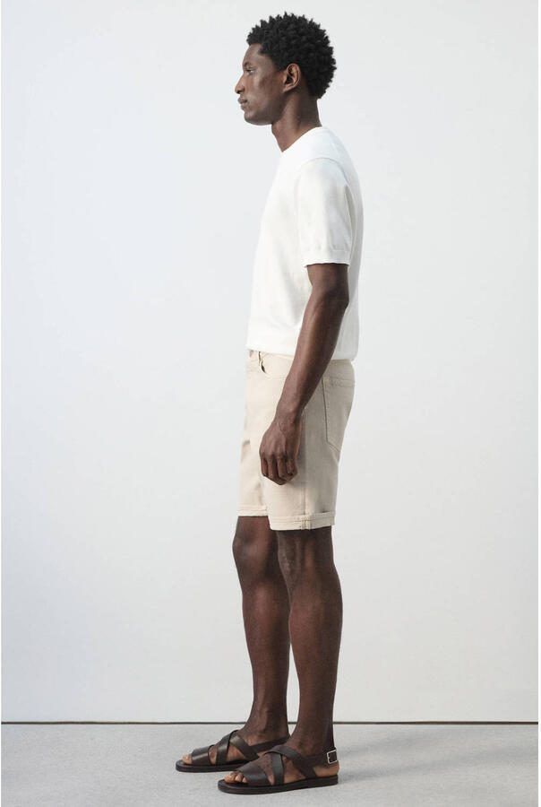 Mango Man denim slim short beige - Foto 2