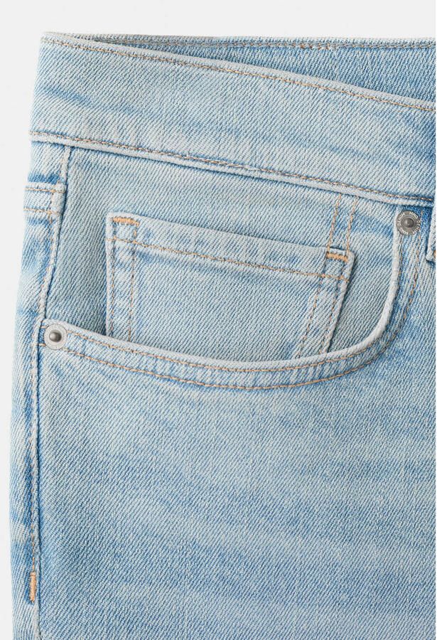 Mango Man denim slim short lichtblauw - Foto 2