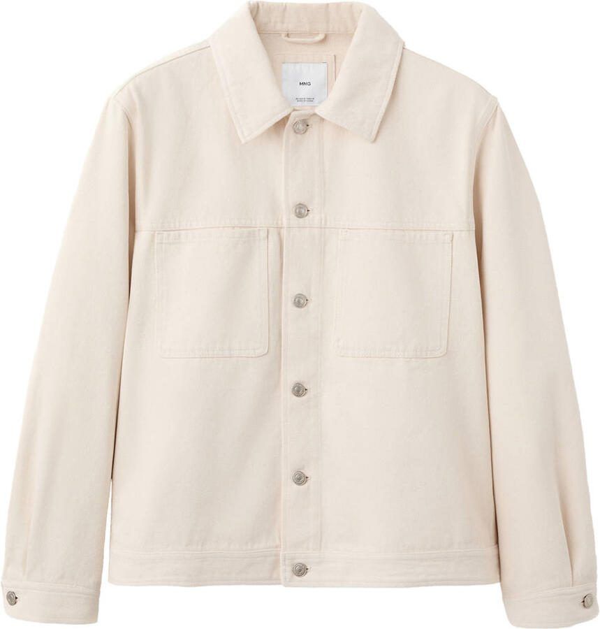 Mango Man denim spijkerjas beige