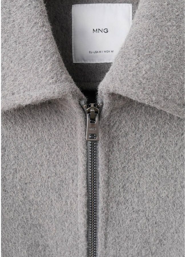Mango Man fleecevest grijs - Foto 2