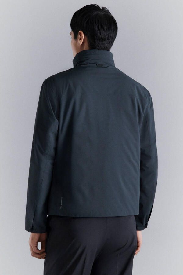 Mango Man gewatteerde jas donkerblauw - Foto 3
