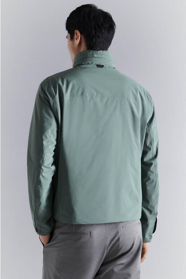 Mango Man gewatteerde jas groen - Foto 3