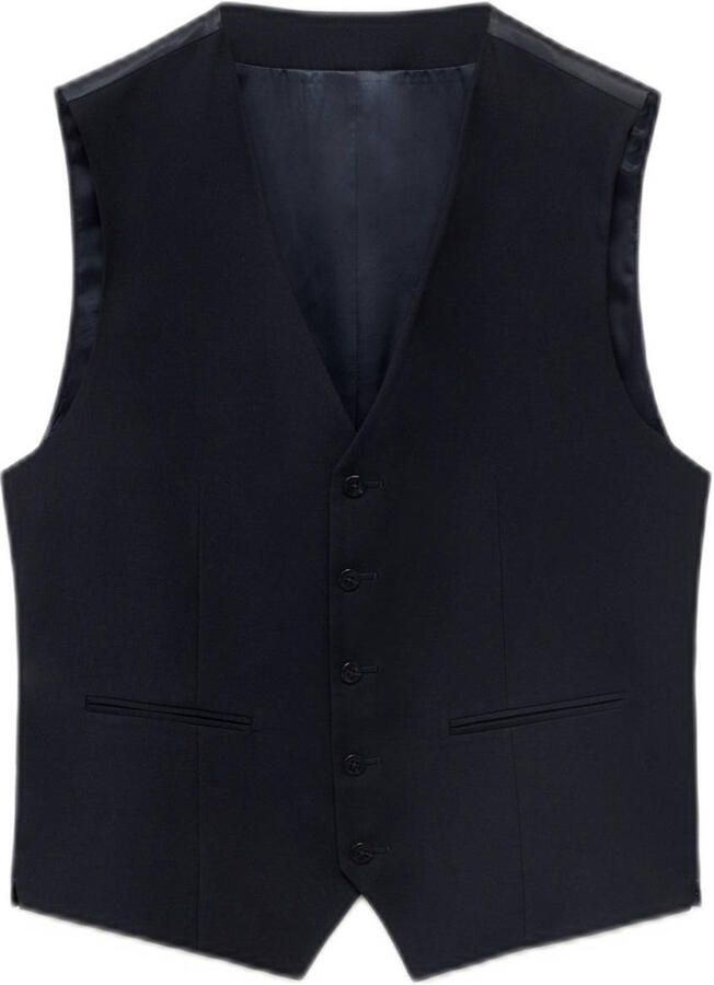 Mango Man gilet donkerblauw - Foto 1