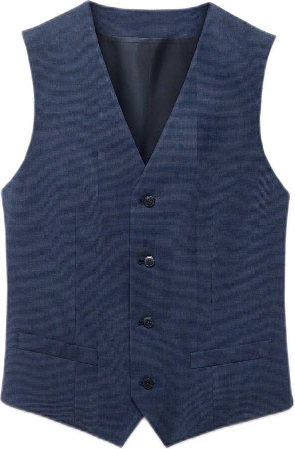 Mango Man gilet donkerblauw - Foto 1
