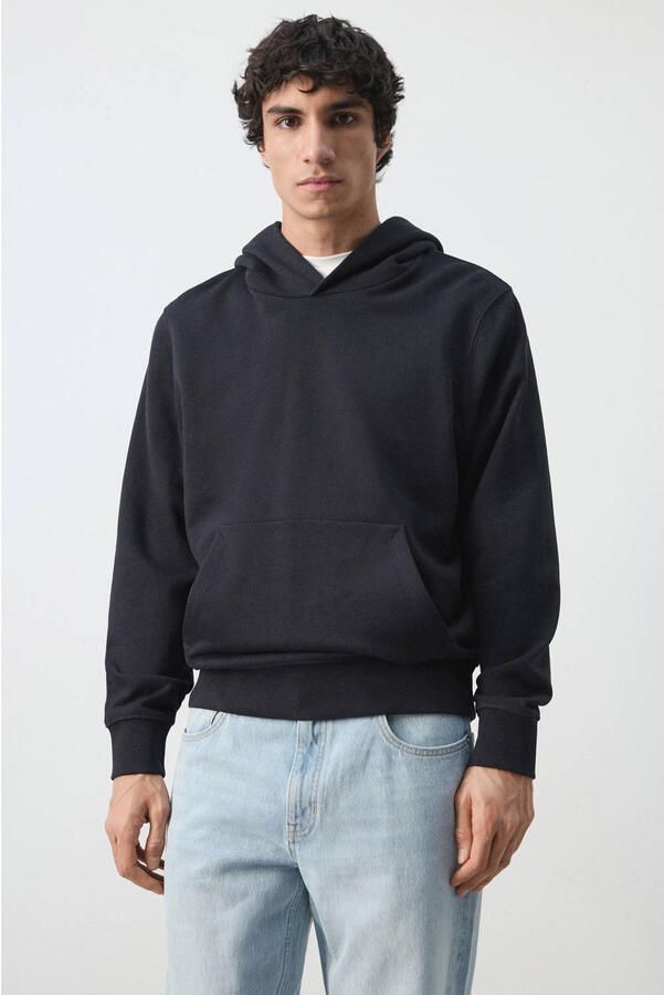 Mango Man hoodie donkerblauw